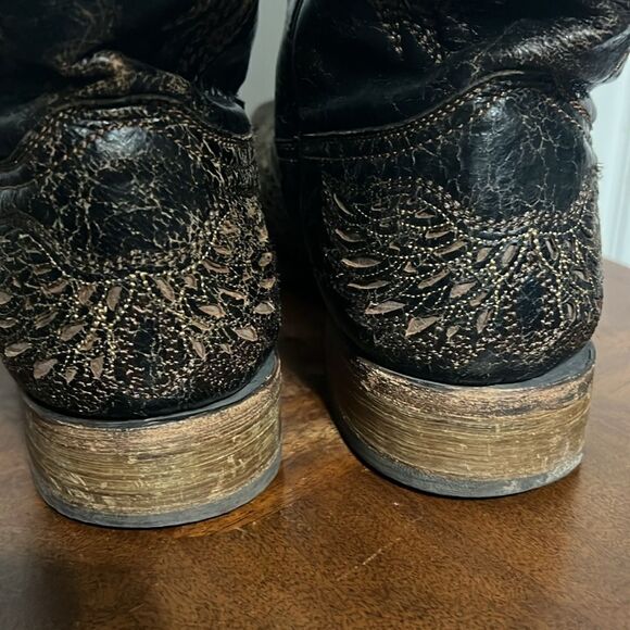 🔥CORRAL Hand Made Cross&Wings Leather Overlay Distressed Cowboy Western Boots - Picture 8 of 15